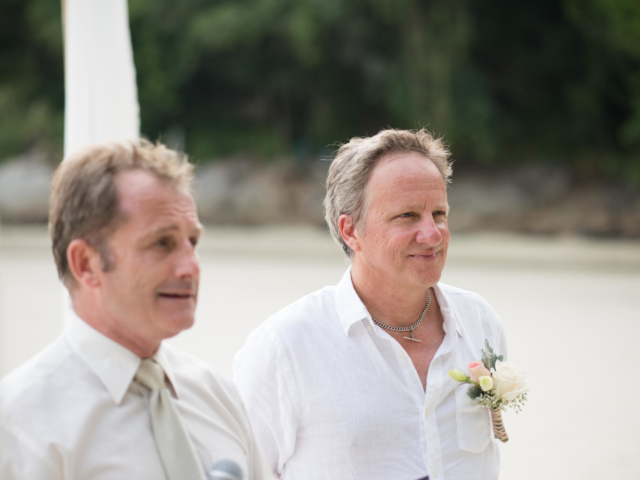 Marriage Celebrant Paul Cunliffe and James on Kata Beach