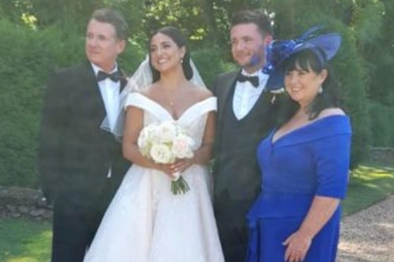 Shane Richie and Coleen Nolan’s son Shane Jr marries fiancée in sun-soaked wedding ceremony