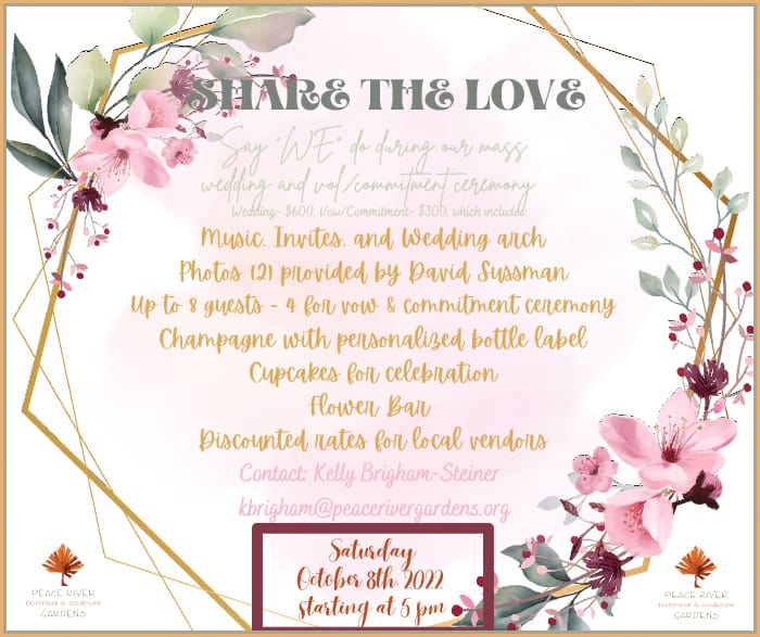 Share the Love at Peace River Botanical & Sculpture Gardens Wedding Ceremony! | EverythingPuntaGorda.com