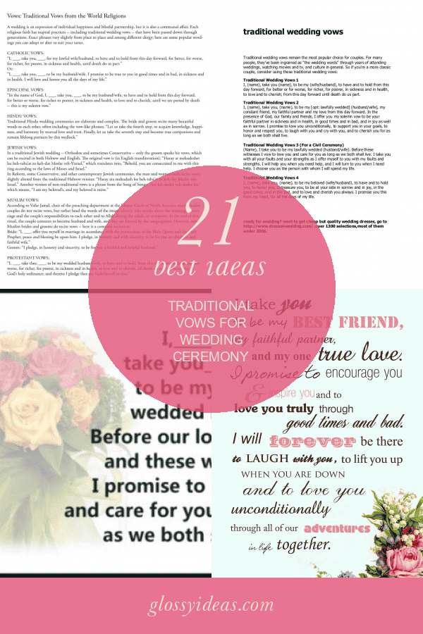 21 Best Ideas Traditional Vows for Wedding Ceremony - Home, Family, Style and Art Ideas