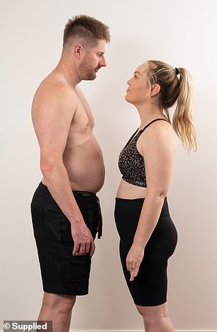 Bryce Ruthven and Melissa Rawson exhibit 18 kilo weight reduction forward of wedding ceremony