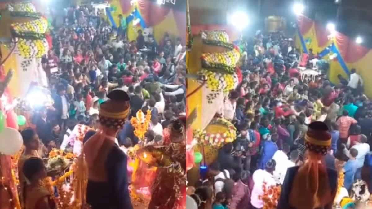 Viral video shows fight breaking out in crowd during wedding ceremony. Watch - India Today