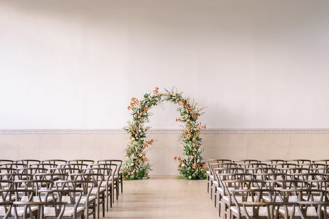 Fall Floral Wedding Ceremony at Grand Gimeno | Jay's Catering