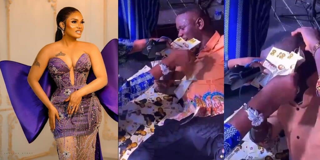 “This is a brilliant idea” – Iyabo Ojo, others react as celebrant prints money for guests to spray at her event amid naira scarcity (video) - Nigerian Wedding